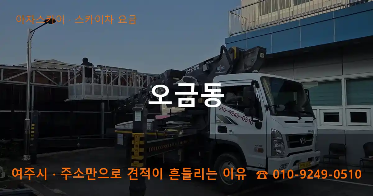 여주시 오금동 스카이차 요금 작업