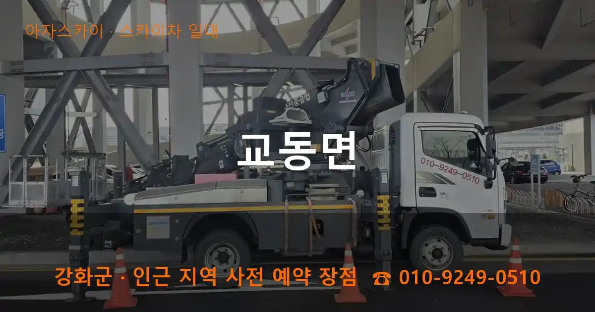 강화군 교동면 스카이차 출장 작업
