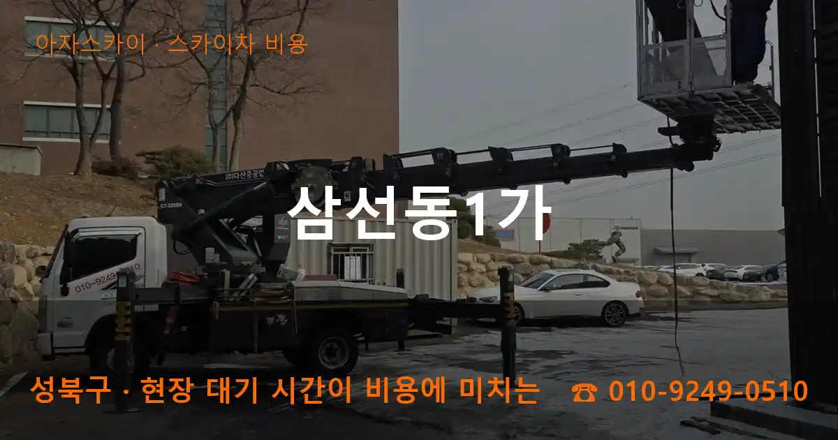 성북구 삼선동1가 스카이차 비용 작업