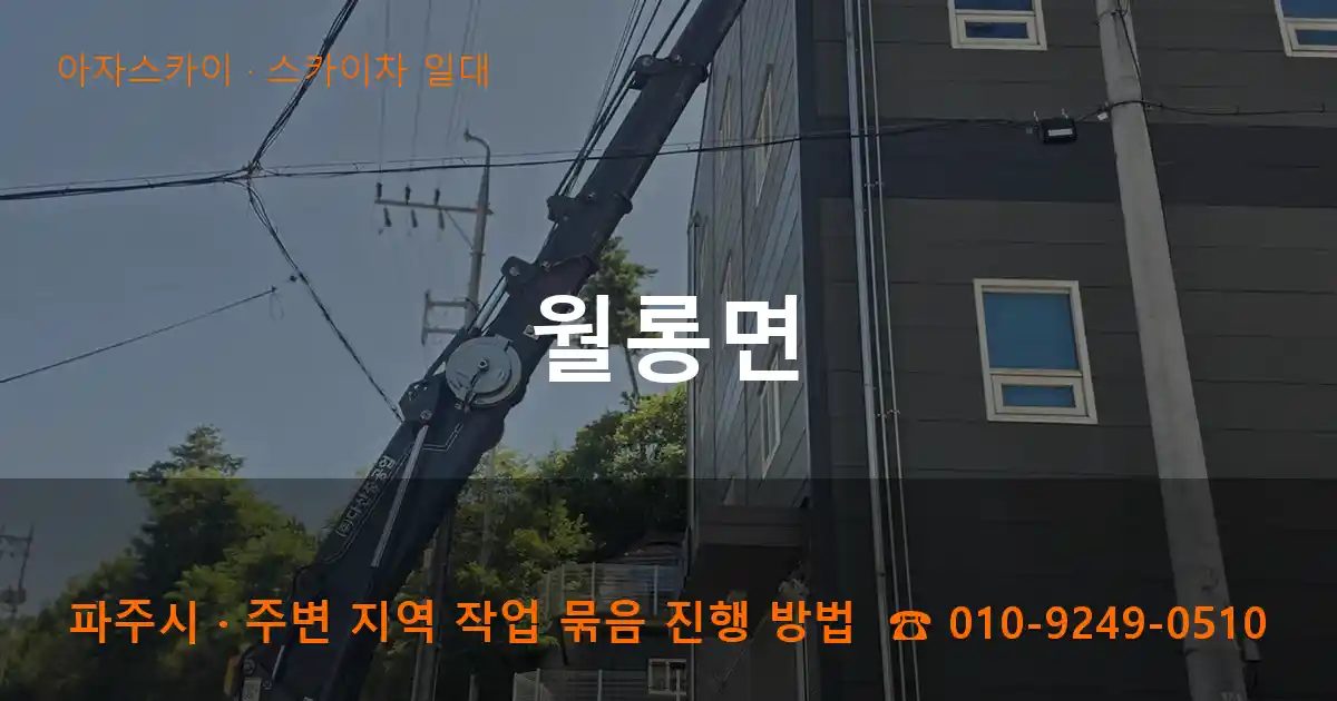 파주시 월롱면 스카이차 출장 작업