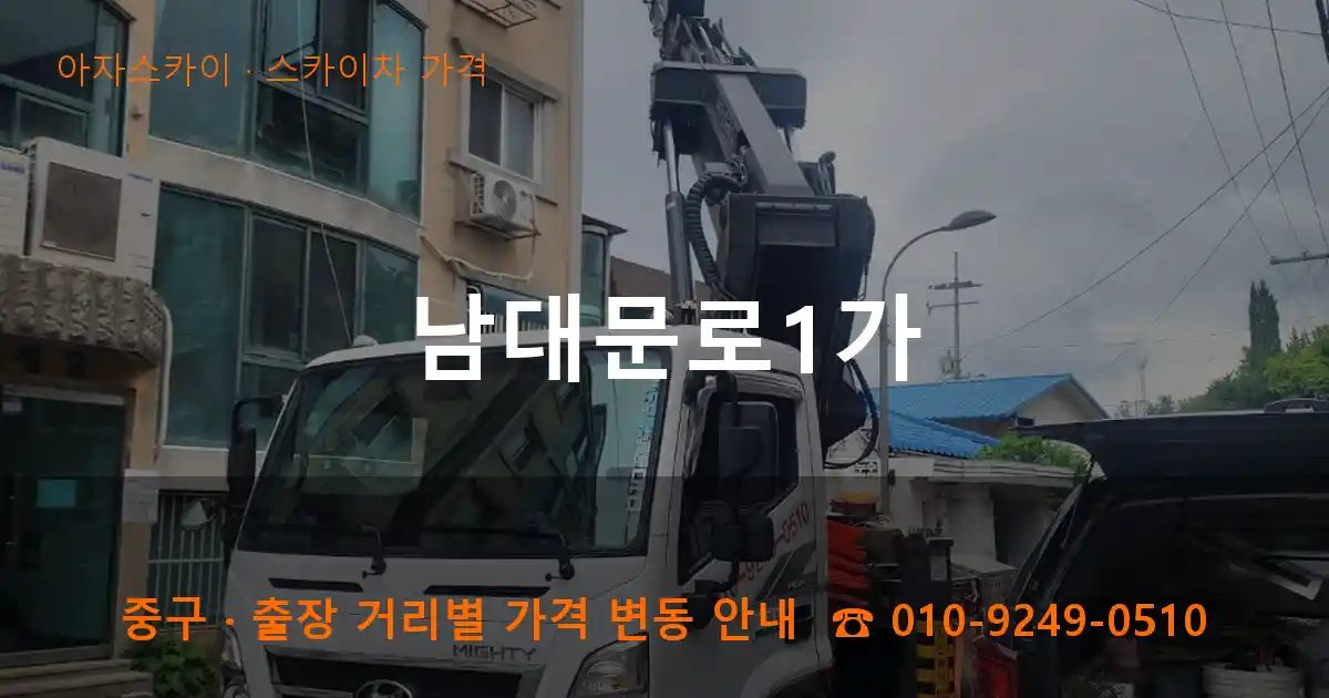 중구 남대문로1가 스카이차 가격 작업