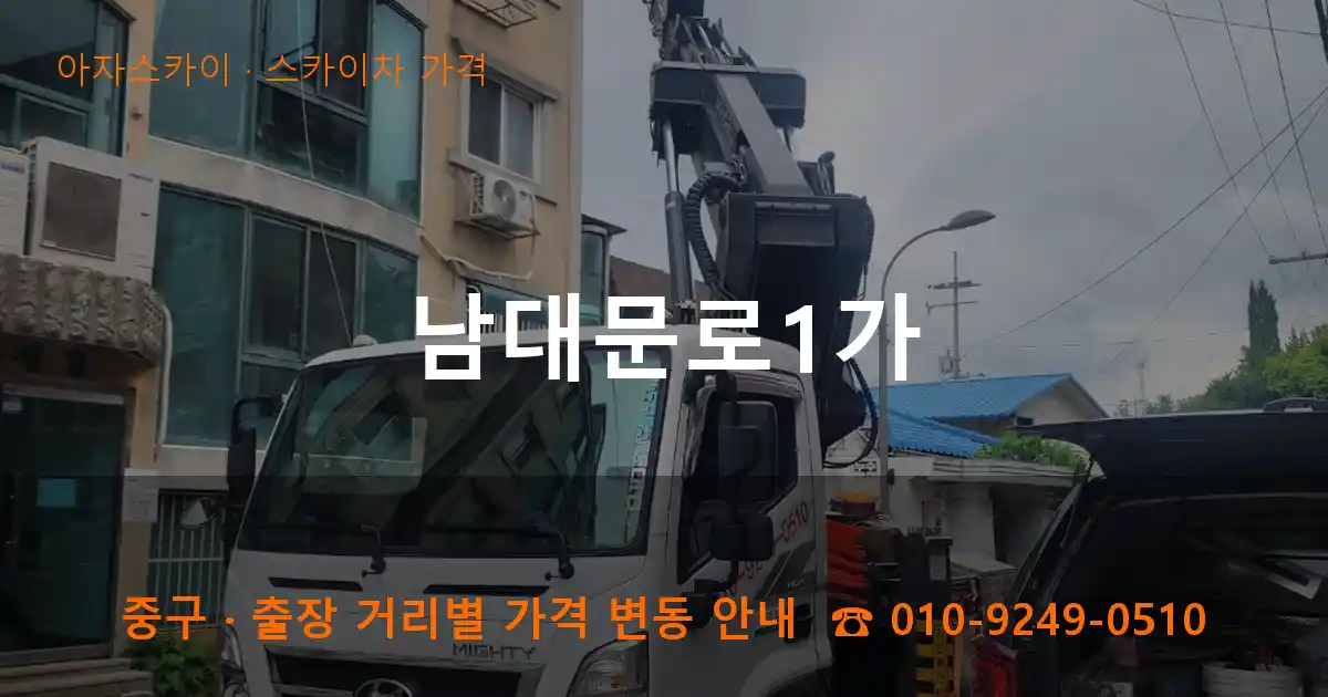 중구 남대문로1가 스카이차 가격 작업