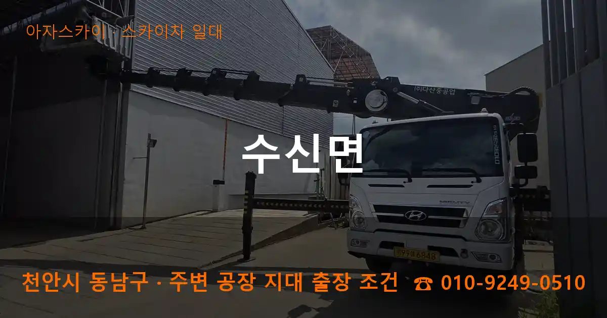 천안시 동남구 수신면 스카이차 출장 작업