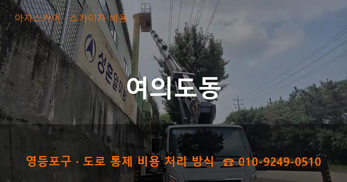 영등포구 여의도동 스카이차 비용 작업