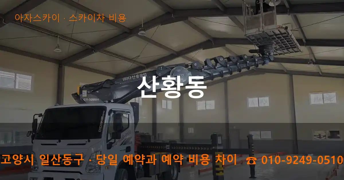 고양시 일산동구 산황동 스카이차 비용 작업