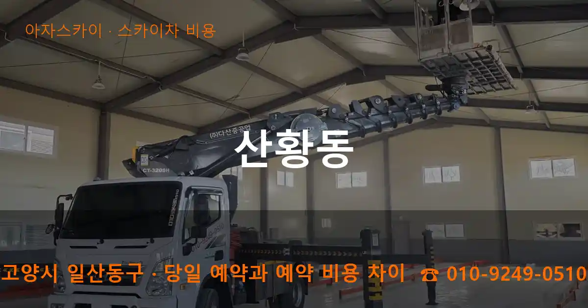 고양시 일산동구 산황동 스카이차 비용 작업