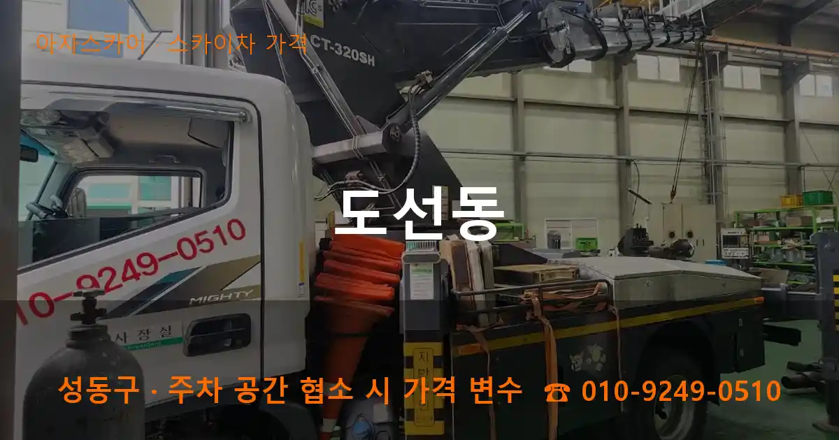 성동구 도선동 스카이차 가격 작업