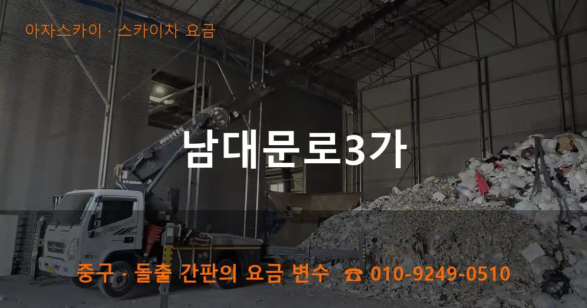 중구 남대문로3가 스카이차 요금 작업