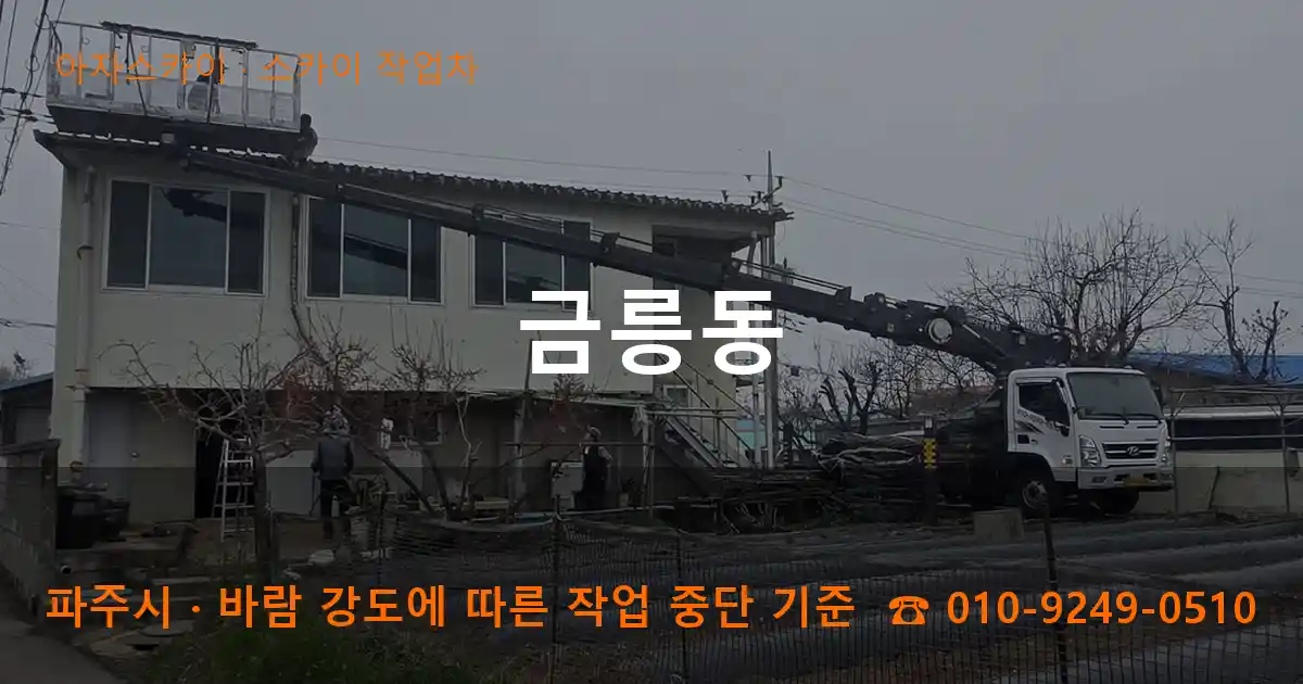 파주시 금릉동 스카이 작업차 작업