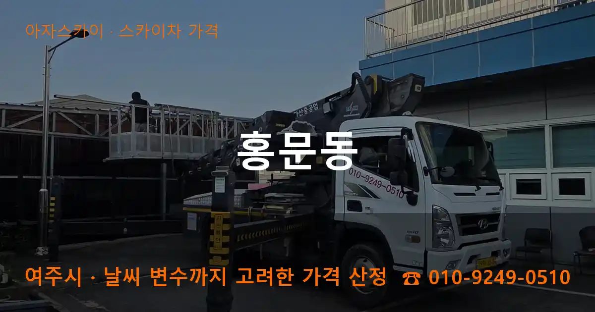 여주시 홍문동 스카이차 가격 작업