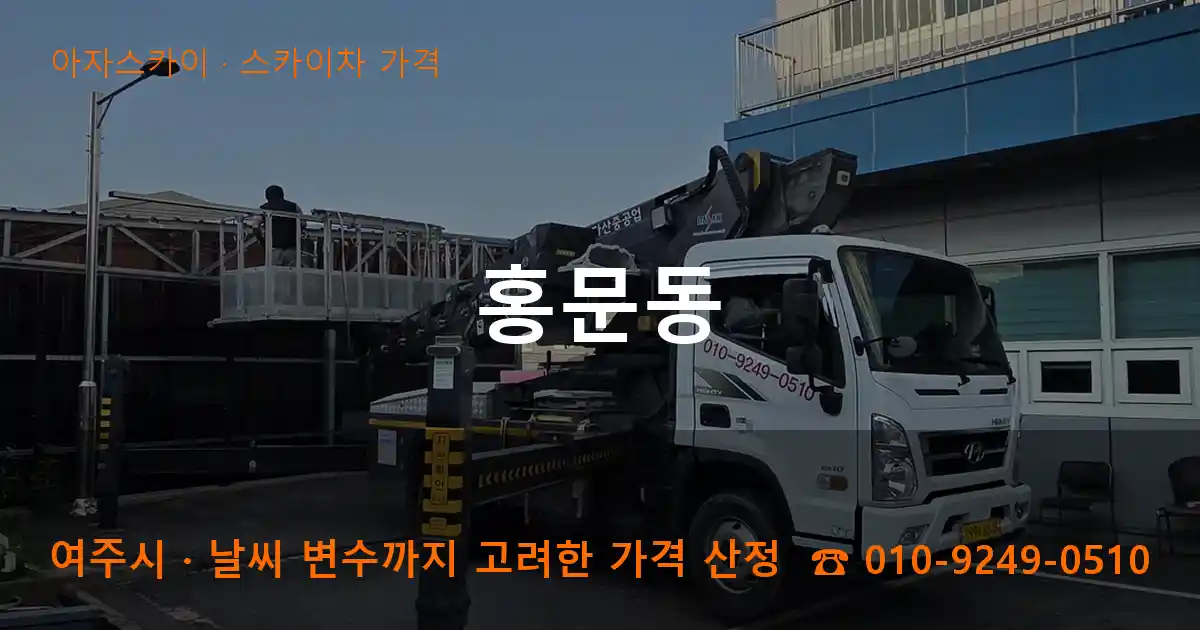 여주시 홍문동 스카이차 가격 작업