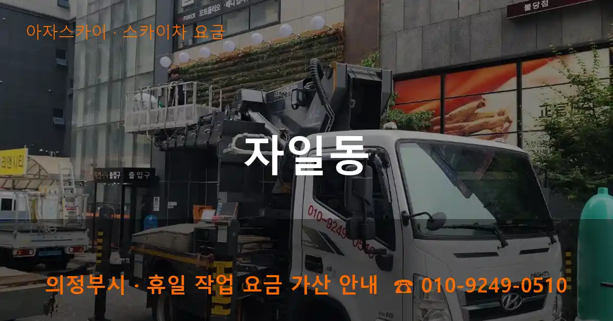 의정부 자일동 스카이차 요금 작업