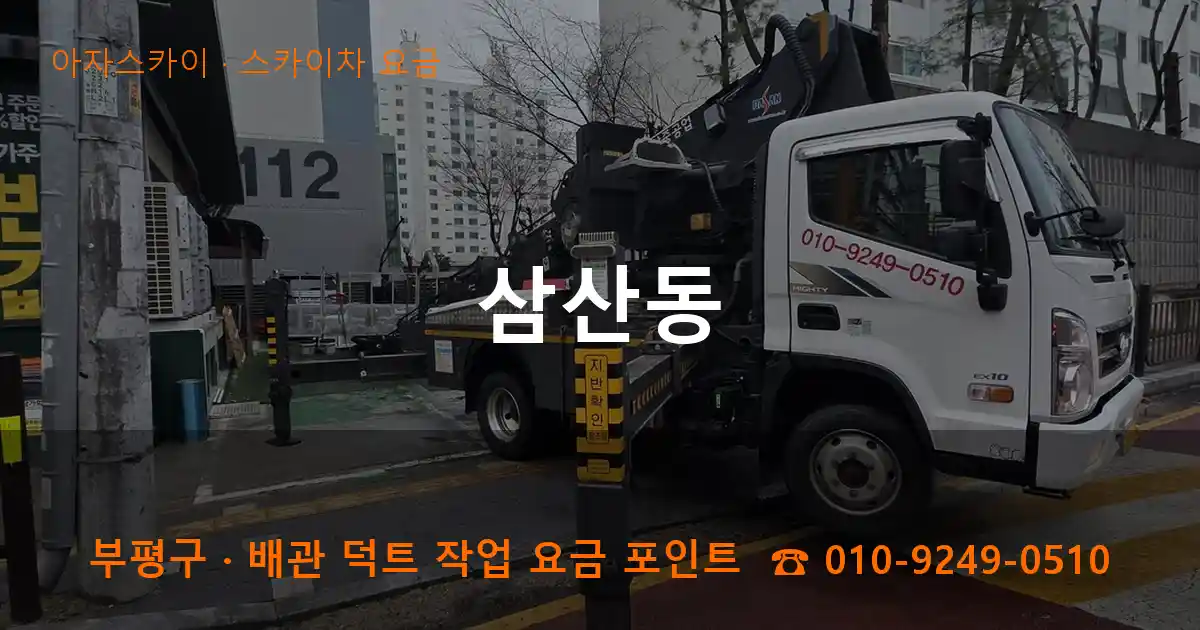 부평구 삼산동 스카이차 요금 작업