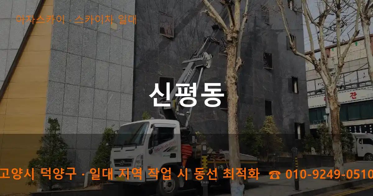 고양시 덕양구 신평동 스카이차 출장 작업