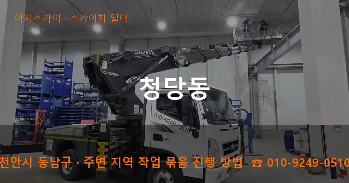 천안시 동남구 청당동 스카이차 출장 작업