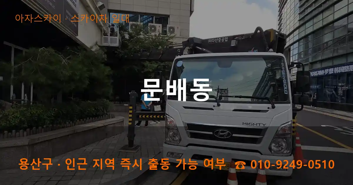 용산구 문배동 스카이차 일대 작업