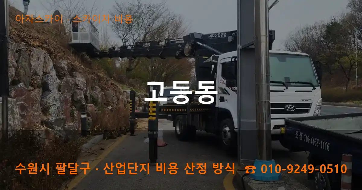 수원시 팔달구 고등동 스카이차 비용 작업