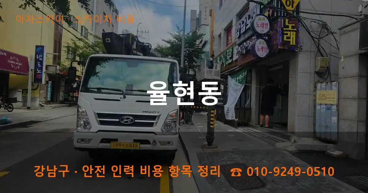 강남구 율현동 스카이차 비용 작업
