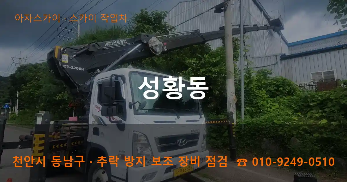천안 동남구 성황동 스카이 작업차 작업