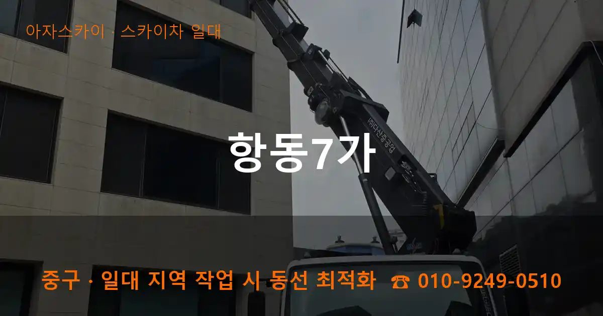 중구 항동7가 스카이차 출장 작업