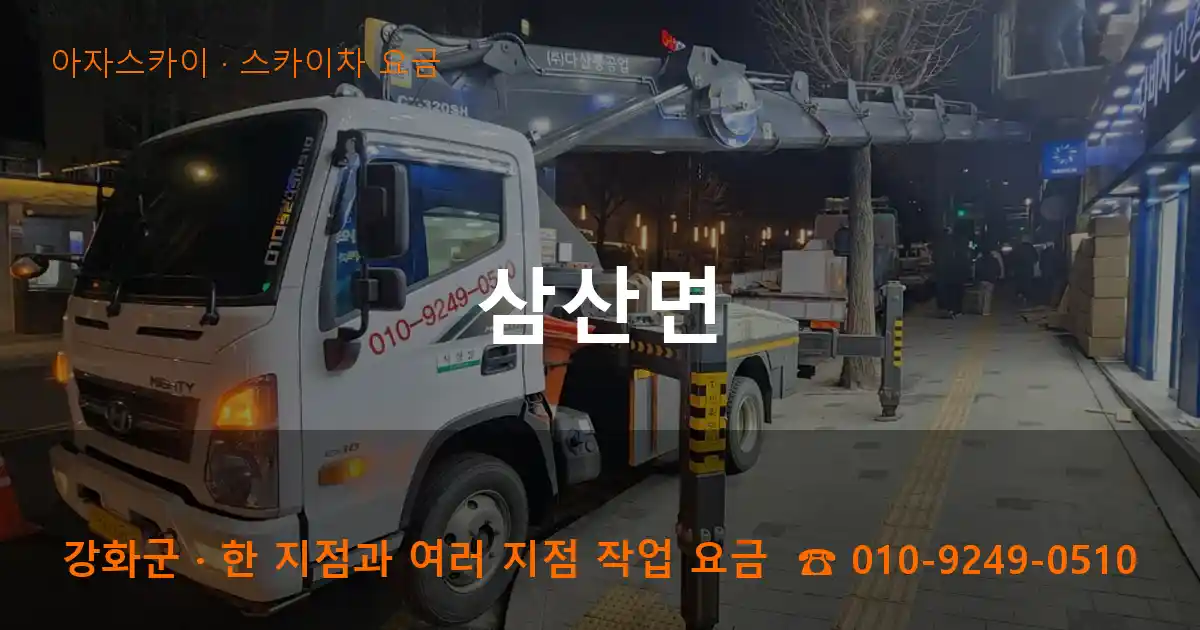 강화군 삼산면 스카이차 요금 작업