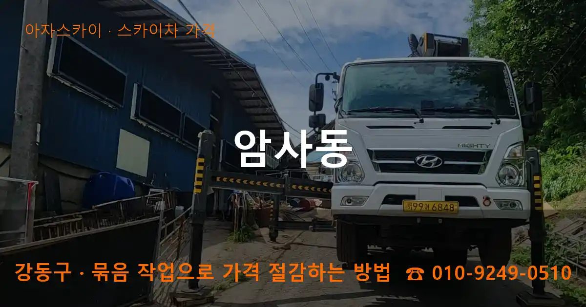 강동구 암사동 스카이차 가격 작업