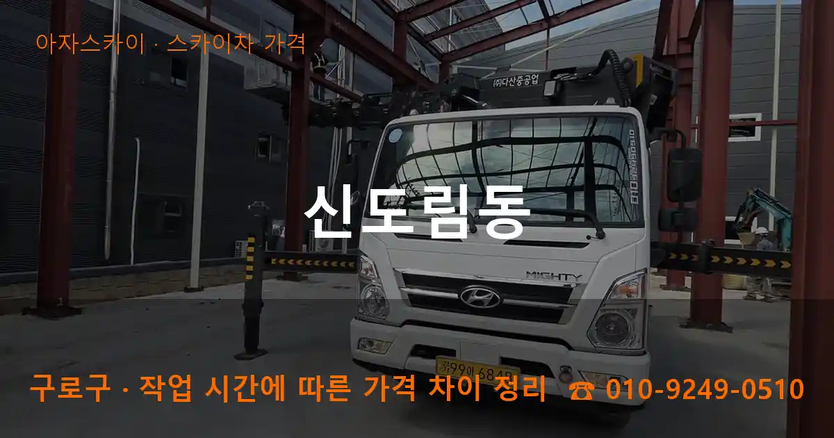 구로구 신도림동 스카이차 가격 작업