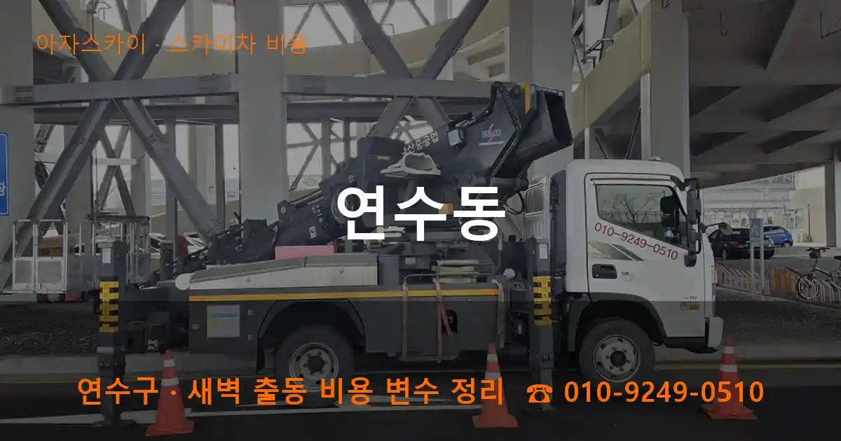 연수구 연수동 스카이차 비용 작업