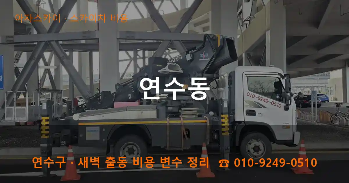 연수구 연수동 스카이차 비용 작업
