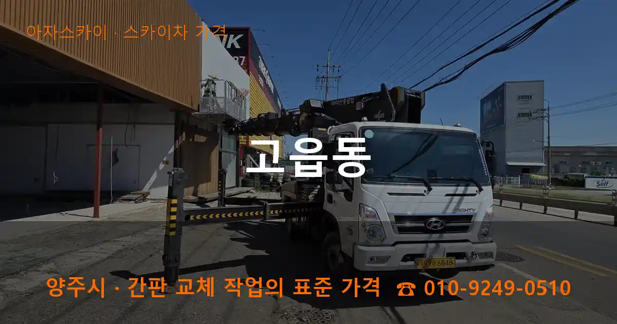 양주시 고읍동 스카이차 가격 작업