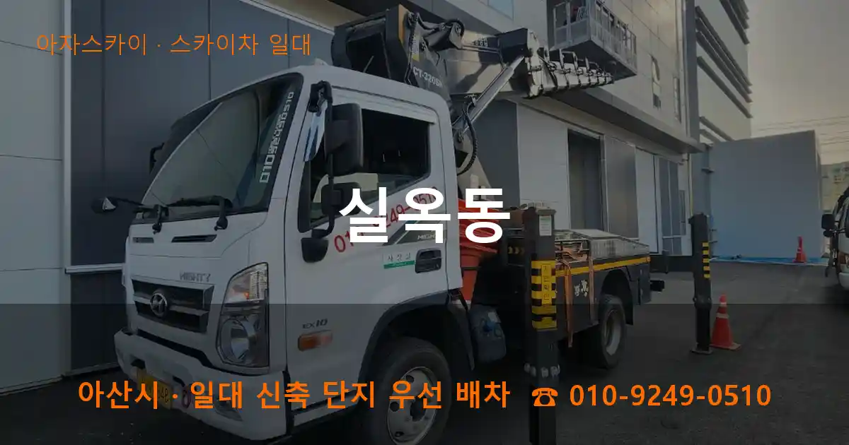 아산 실옥동 스카이차 일대 작업