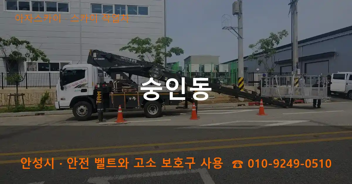 안성시 숭인동 스카이 작업차 작업