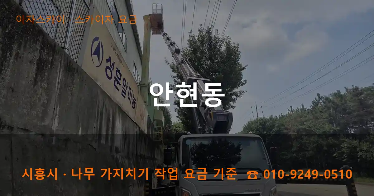 시흥시 안현동 스카이차 요금 작업