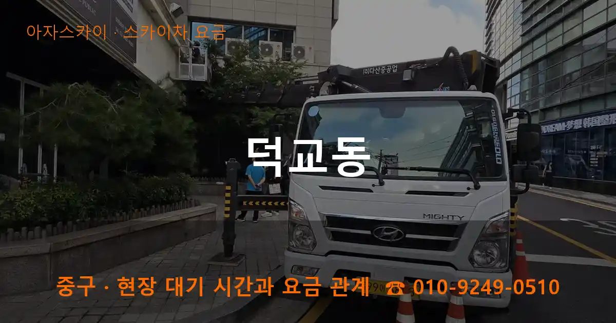 중구 덕교동 스카이차 요금 작업