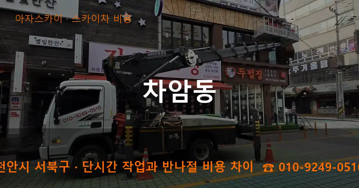 천안시 서북구 차암동 스카이차 비용 작업