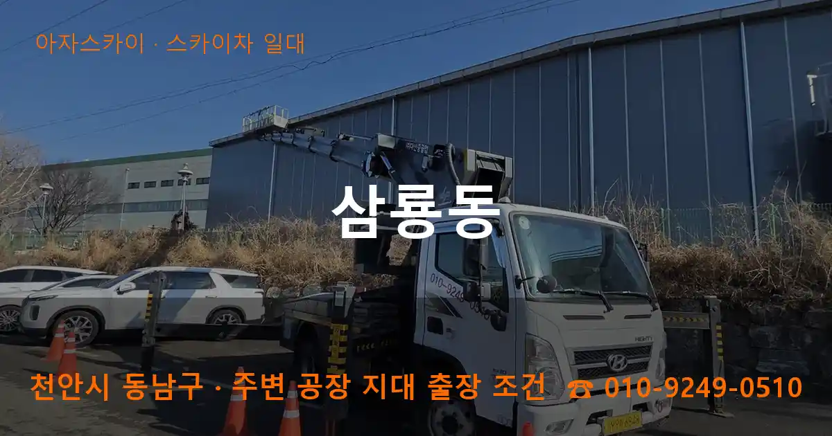 천안시 동남구 삼룡동 스카이차 일대 작업