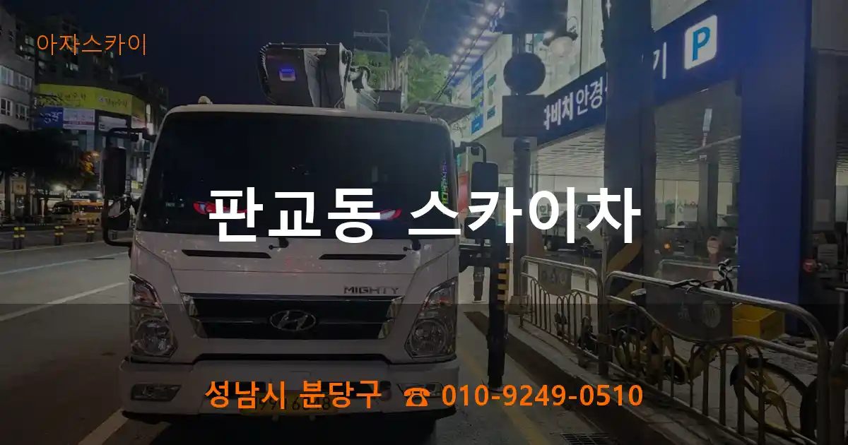 성남시 분당구 판교동 스카이차