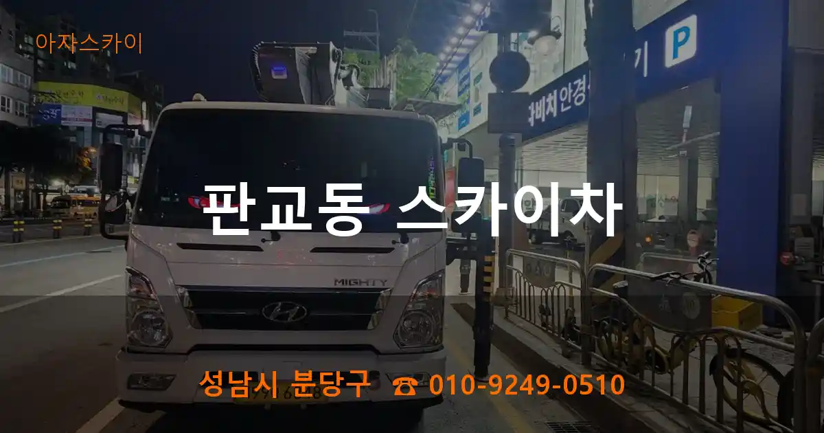 성남시 분당구 판교동 스카이차