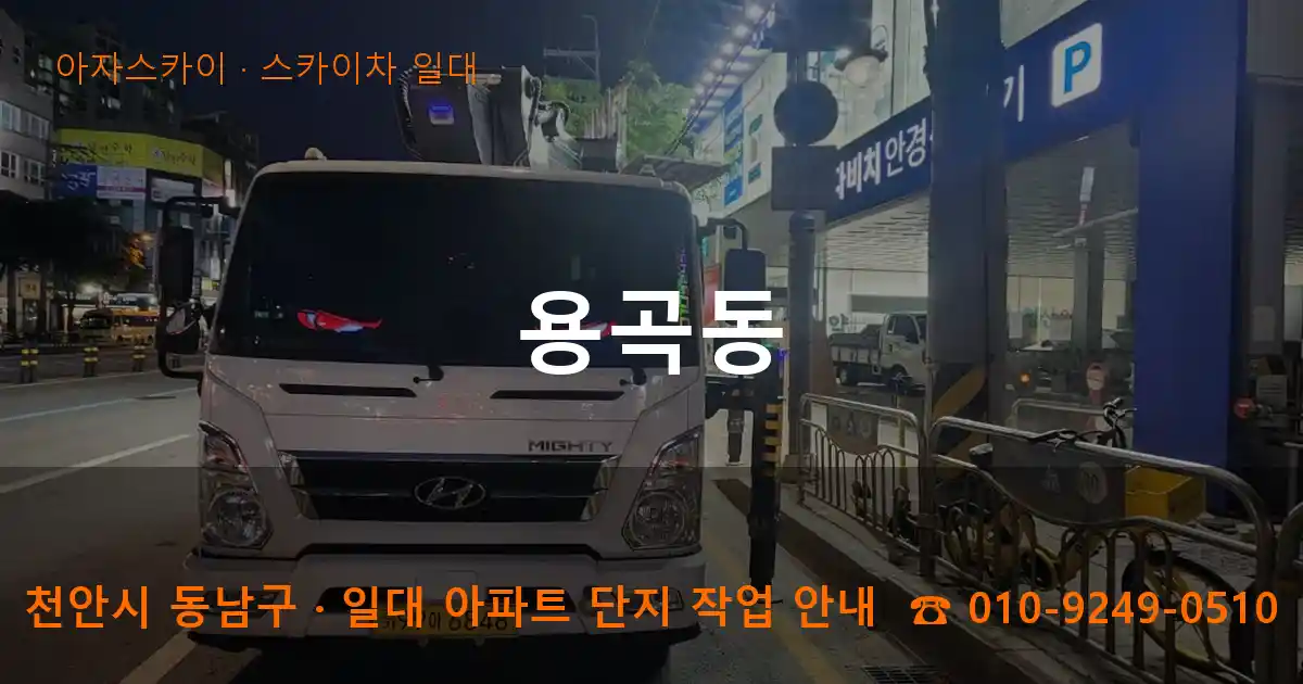 천안시 동남구 용곡동 스카이차 일대 작업