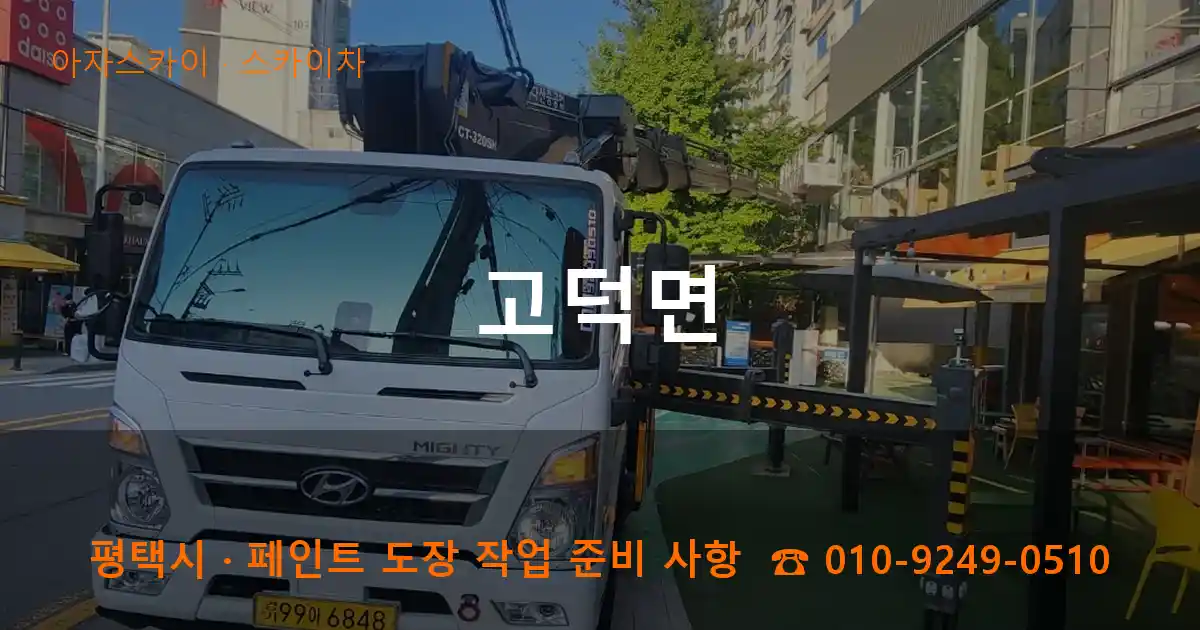 평택 고덕면 스카이차 작업