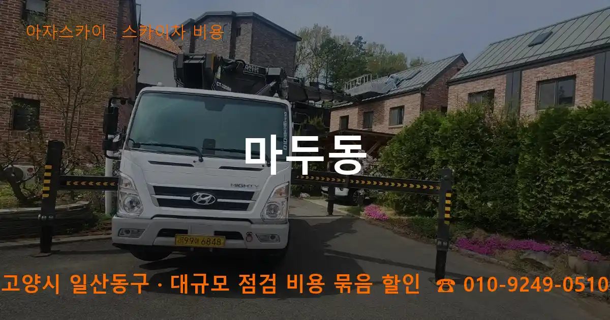 고양시 일산동구 마두동 스카이차 비용 작업