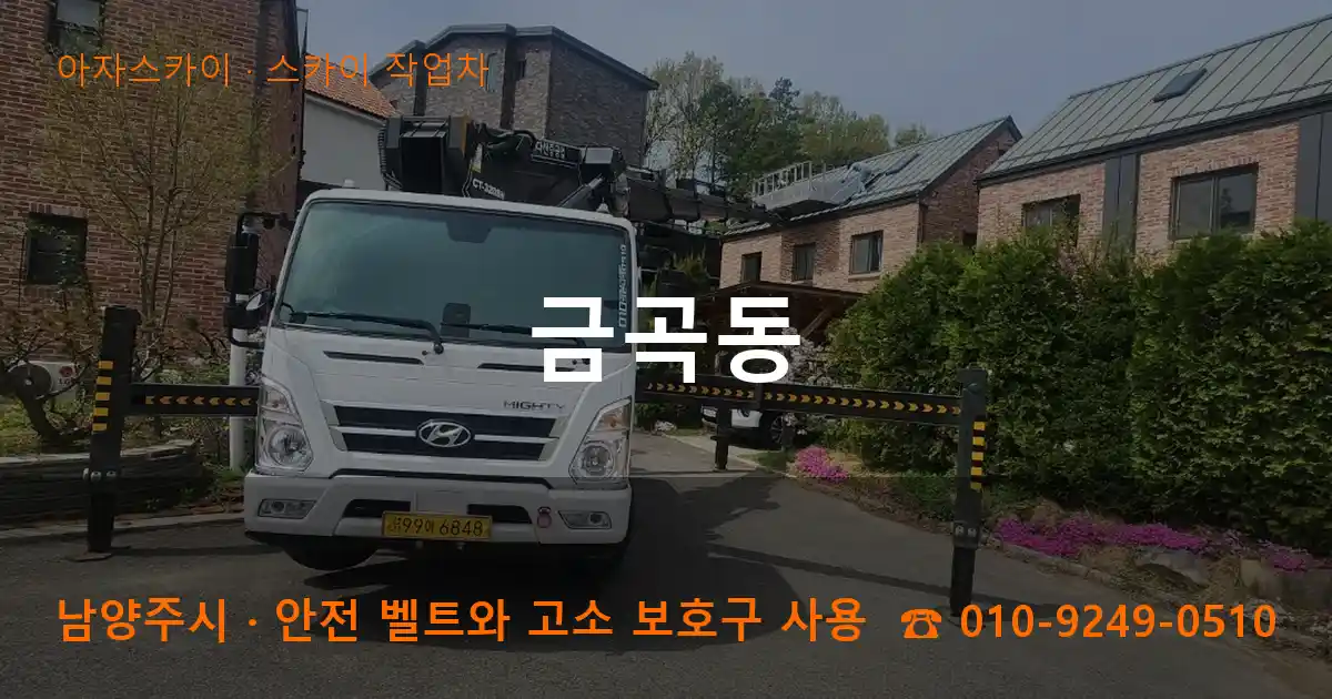 남양주시 금곡동 스카이 작업차 작업