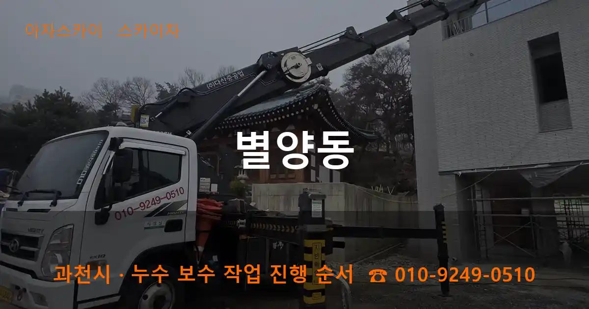 과천시 별양동 스카이차 작업