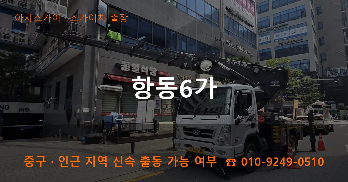 중구 항동6가 스카이차 출장 작업