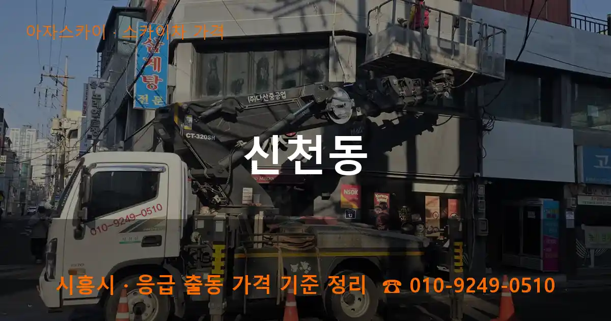 시흥 신천동 스카이차 가격 작업