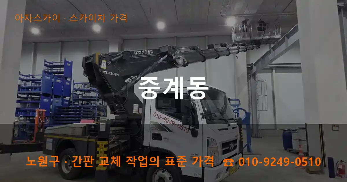 노원구 중계동 스카이차 가격 작업