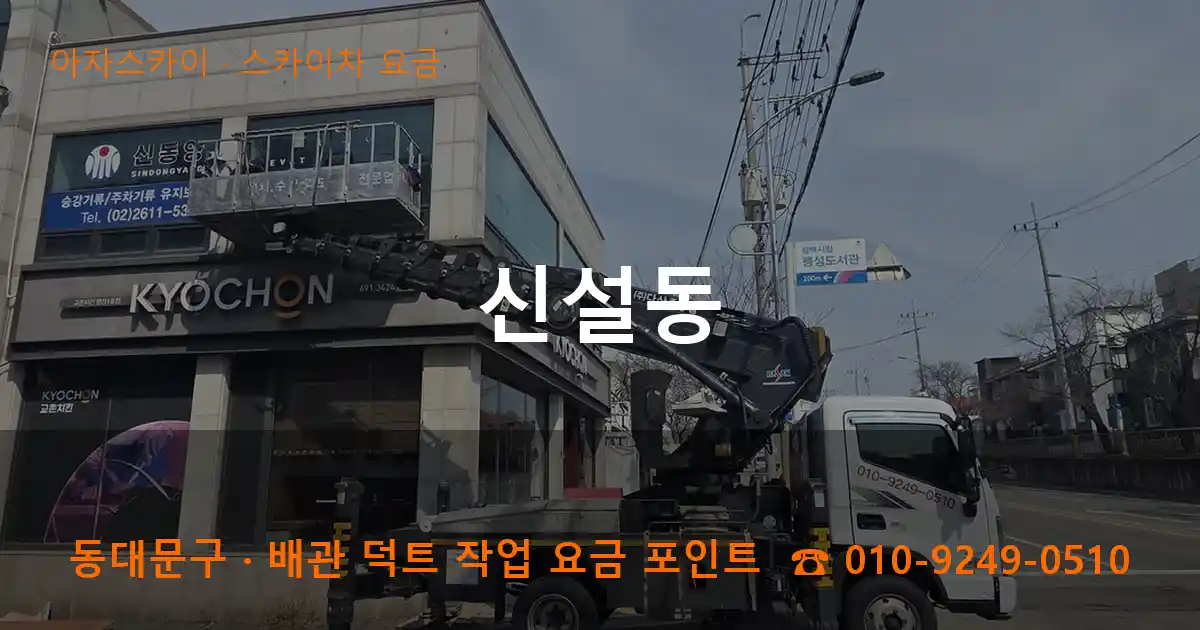 동대문구 신설동 스카이차 요금 작업