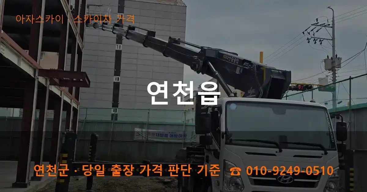 연천군 연천읍 스카이차 가격 작업