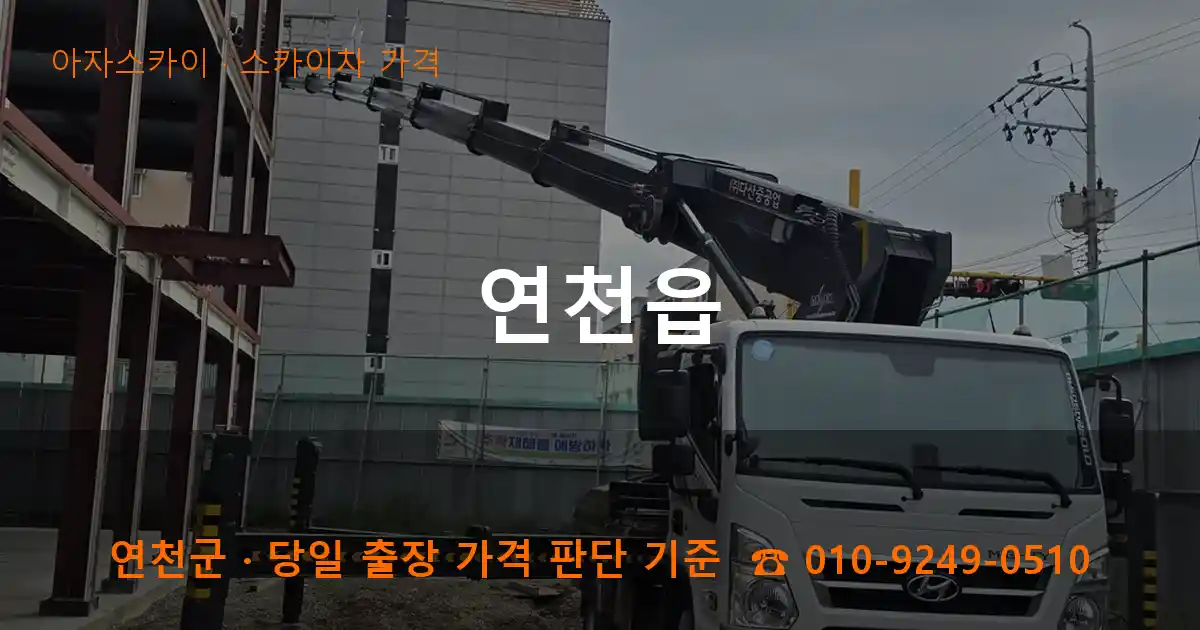 연천군 연천읍 스카이차 가격 작업