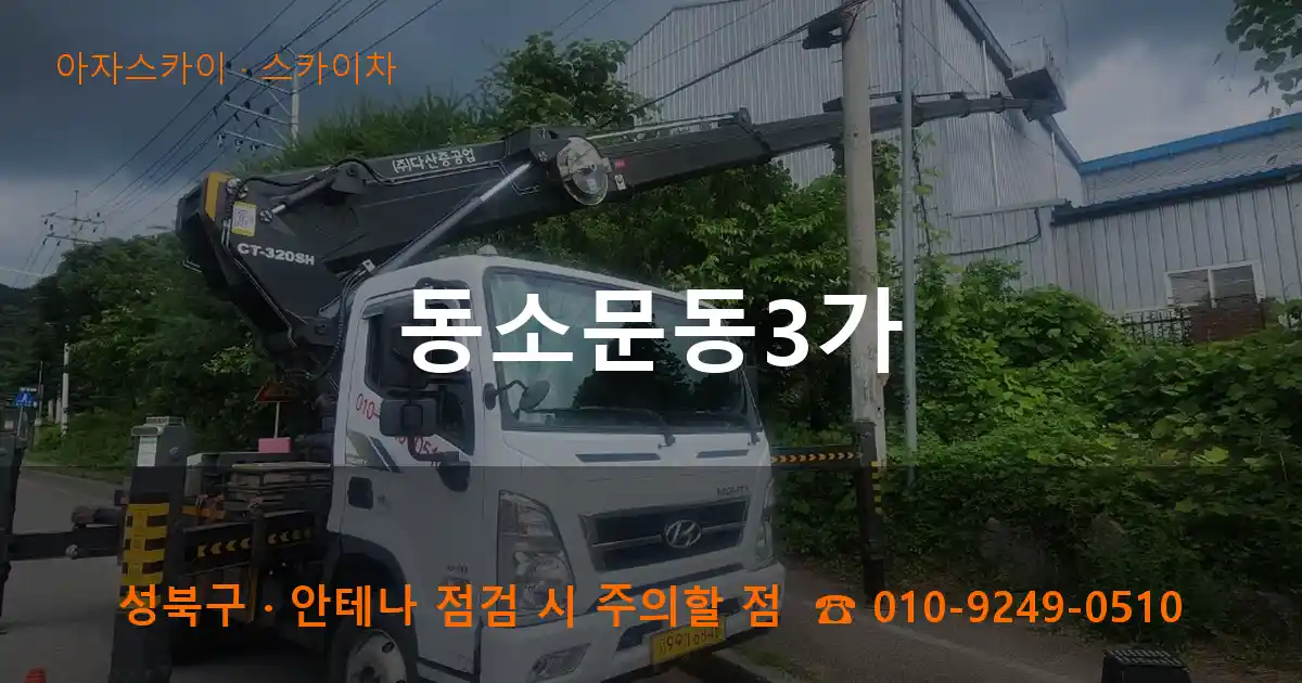 성북구 동소문동3가 스카이차 작업